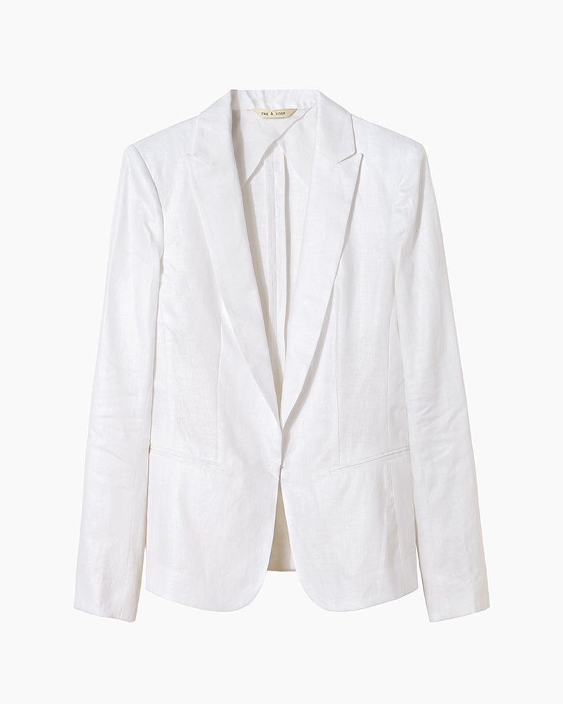 Silver Linen Blazer