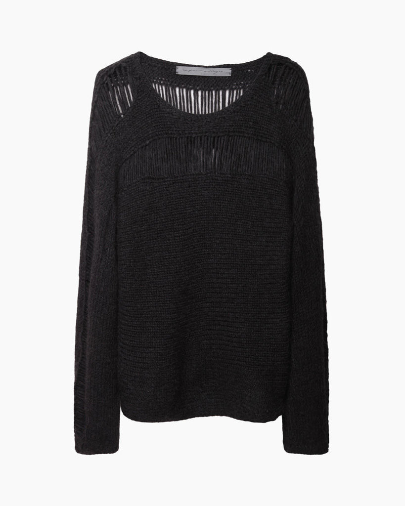 Shredded Knit Pullover