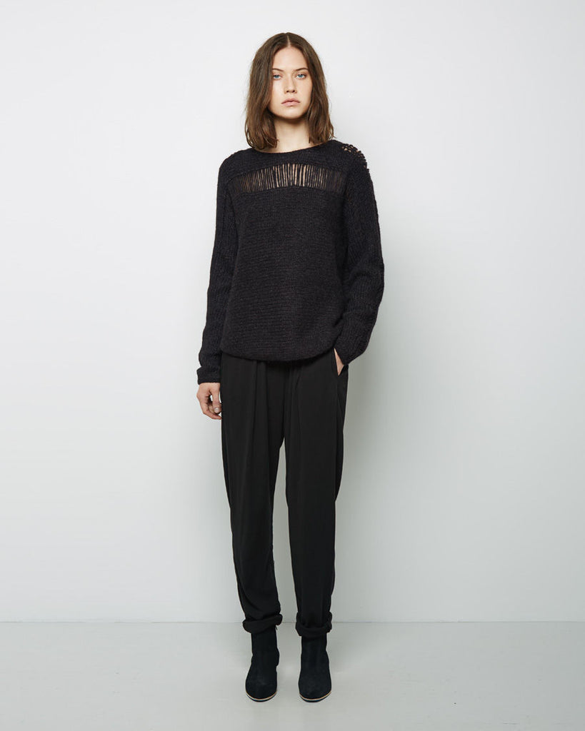 Shredded Knit Pullover