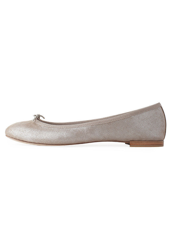 Cendrillon Metallic Suede Ballerina Flat