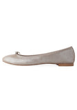 Cendrillon Metallic Suede Ballerina Flat