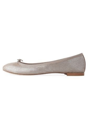 Cendrillon Metallic Suede Ballerina Flat