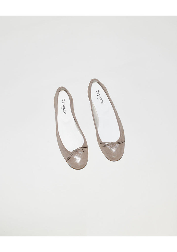 Cendrillon Metallic Suede Ballerina Flat