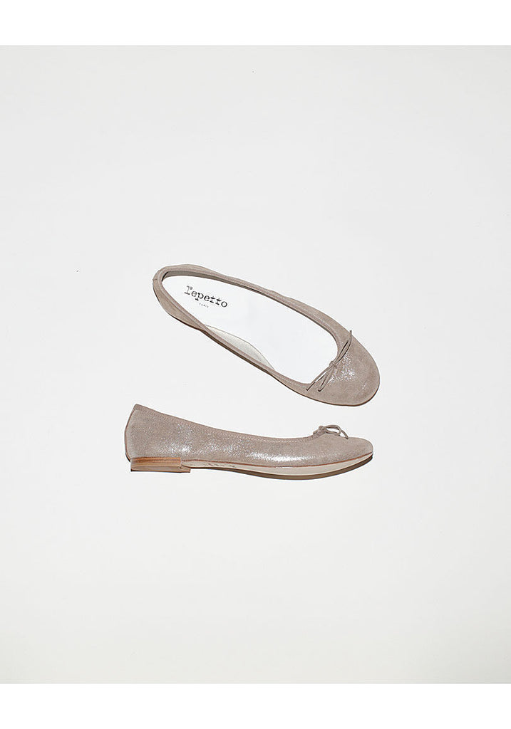 Cendrillon Metallic Suede Ballerina Flat