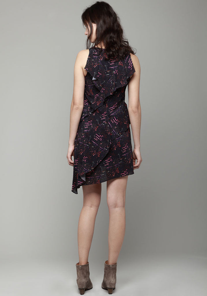 Asymmetrical Flounced Dress