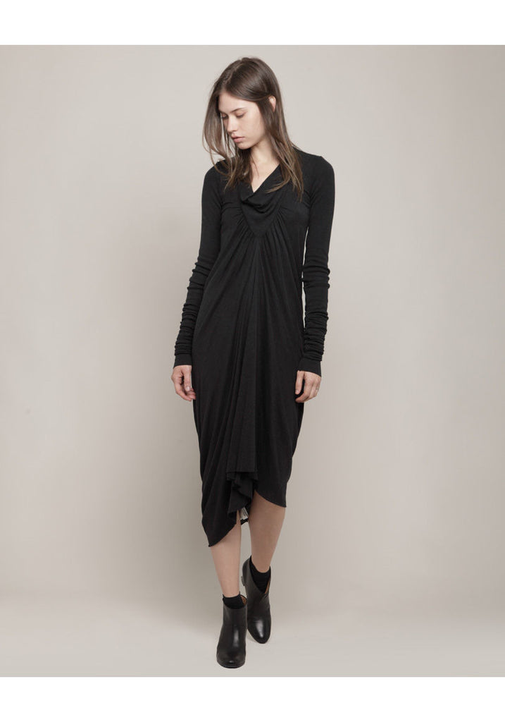 Cowl Neck Jersey Dress