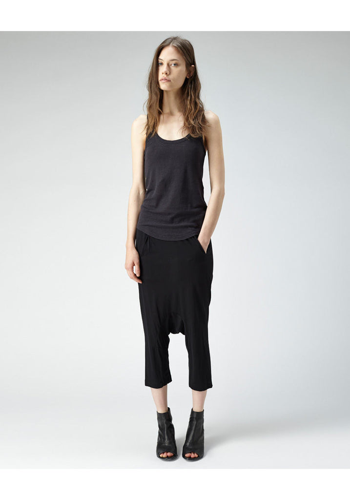 Cropped Drop Crotch Pants