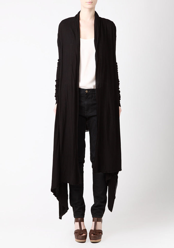 Draped Extra Long Cardigan