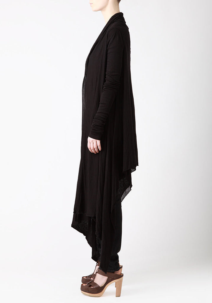 Draped Extra Long Cardigan