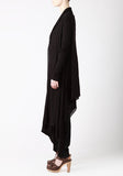 Draped Extra Long Cardigan
