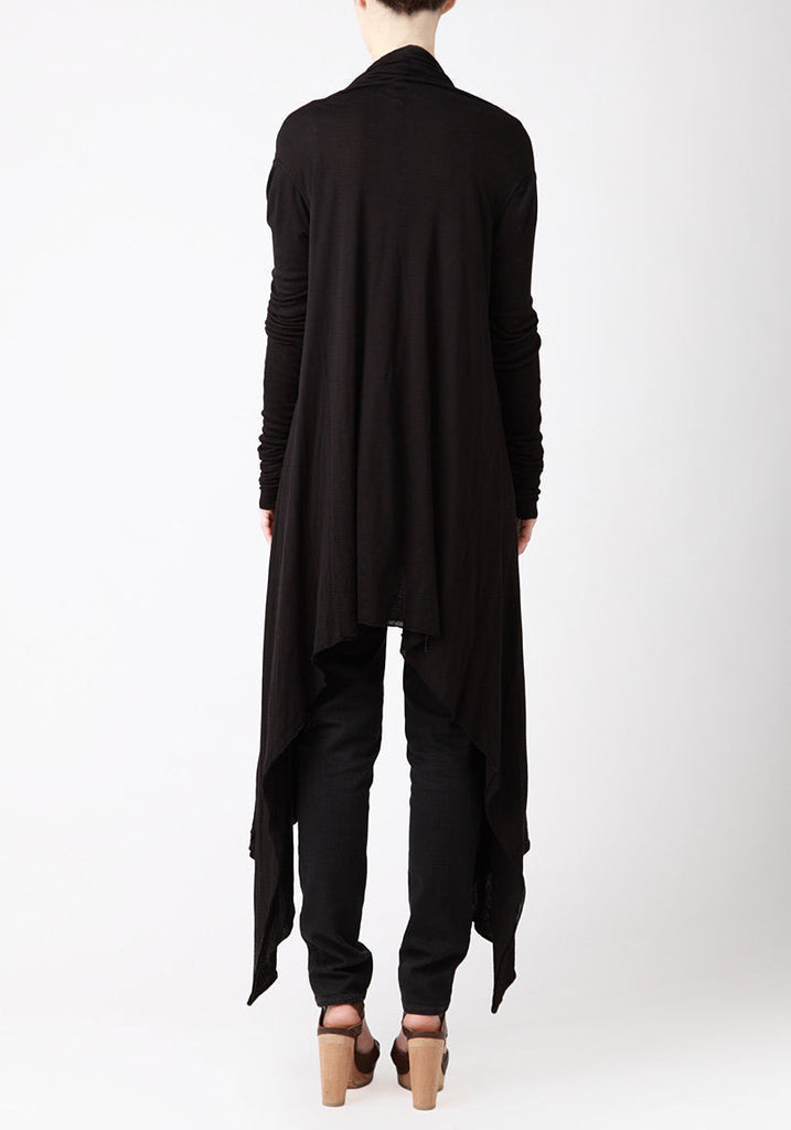 Draped Extra Long Cardigan