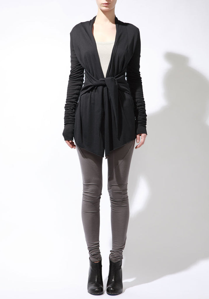 Draped Jacket w/ Waist Tie