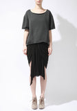 Draped Jersey Skirt