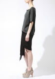 Draped Jersey Skirt