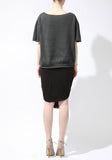 Draped Jersey Skirt