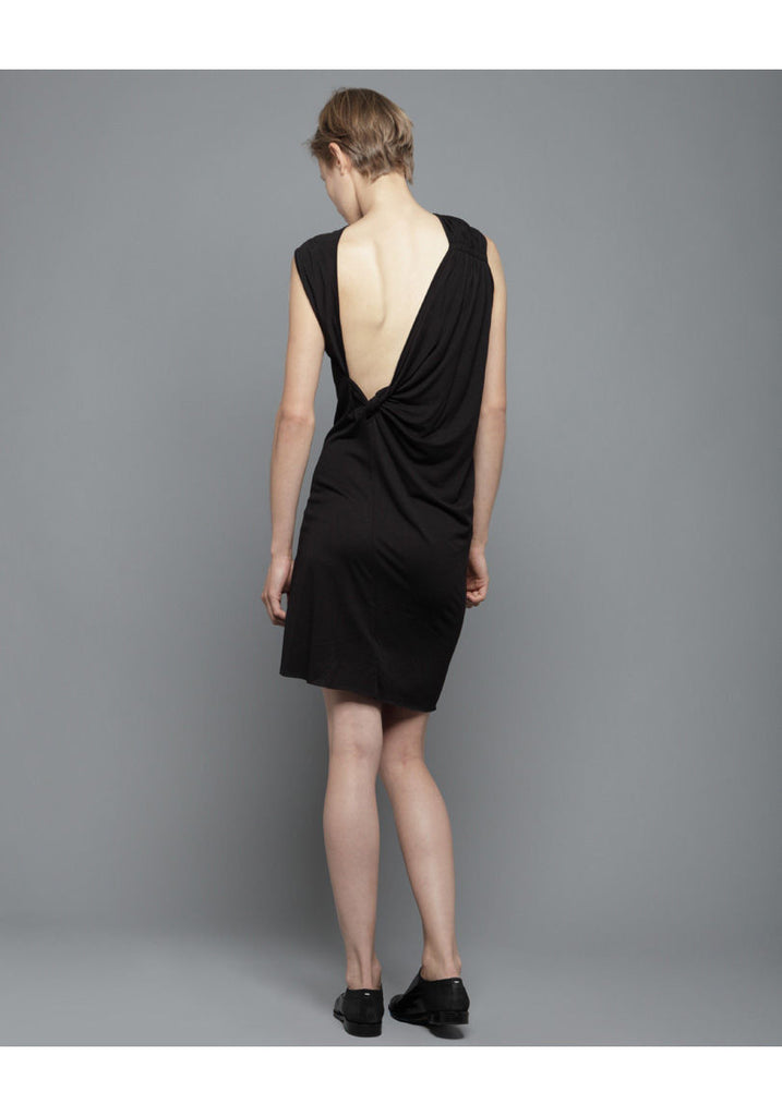 Draped Open Back Dress