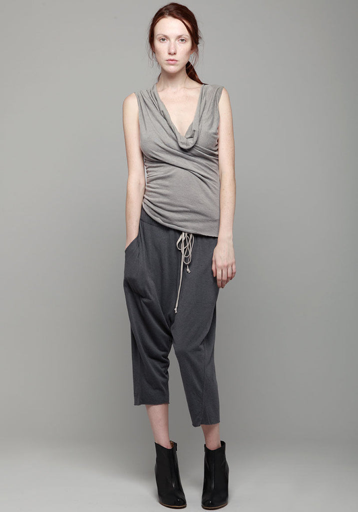 Sleeveless Drape Neck Top