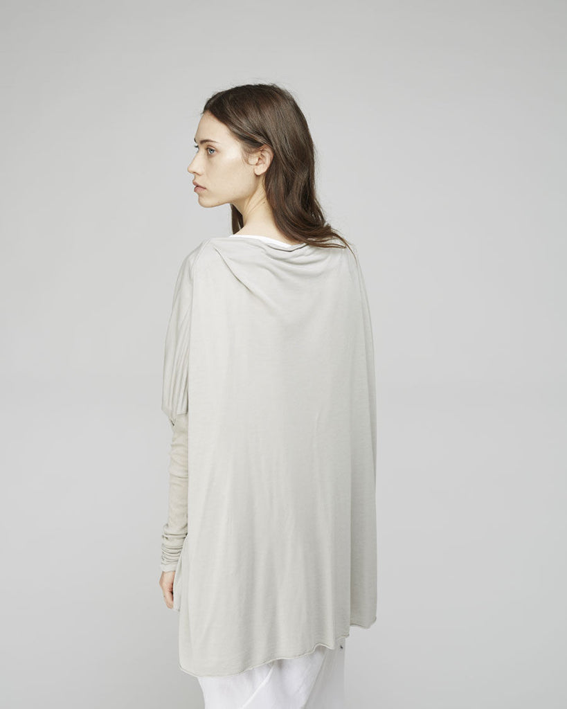 Slim Sleeve Drape Neck Top