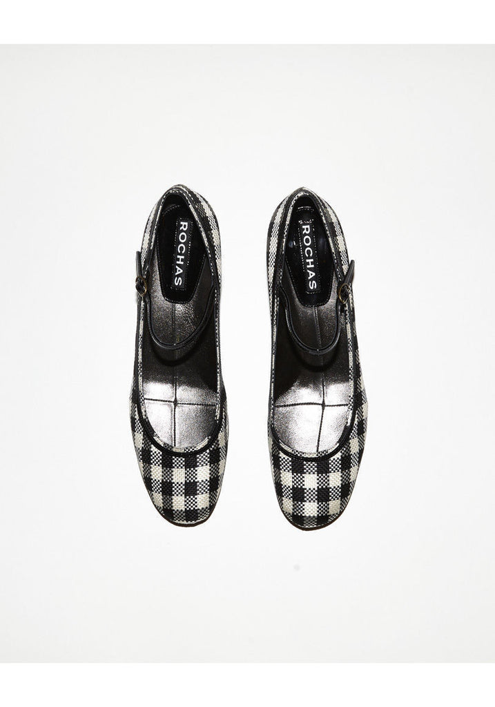 Checked Mary Jane Heel