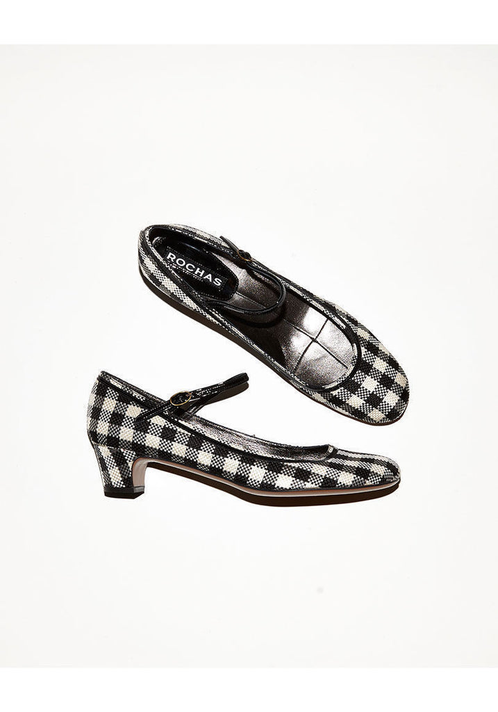 Checked Mary Jane Heel