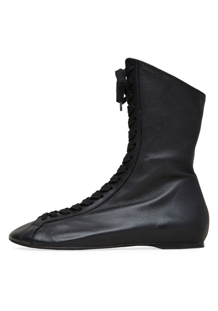 Flat Lace-Up Bootie