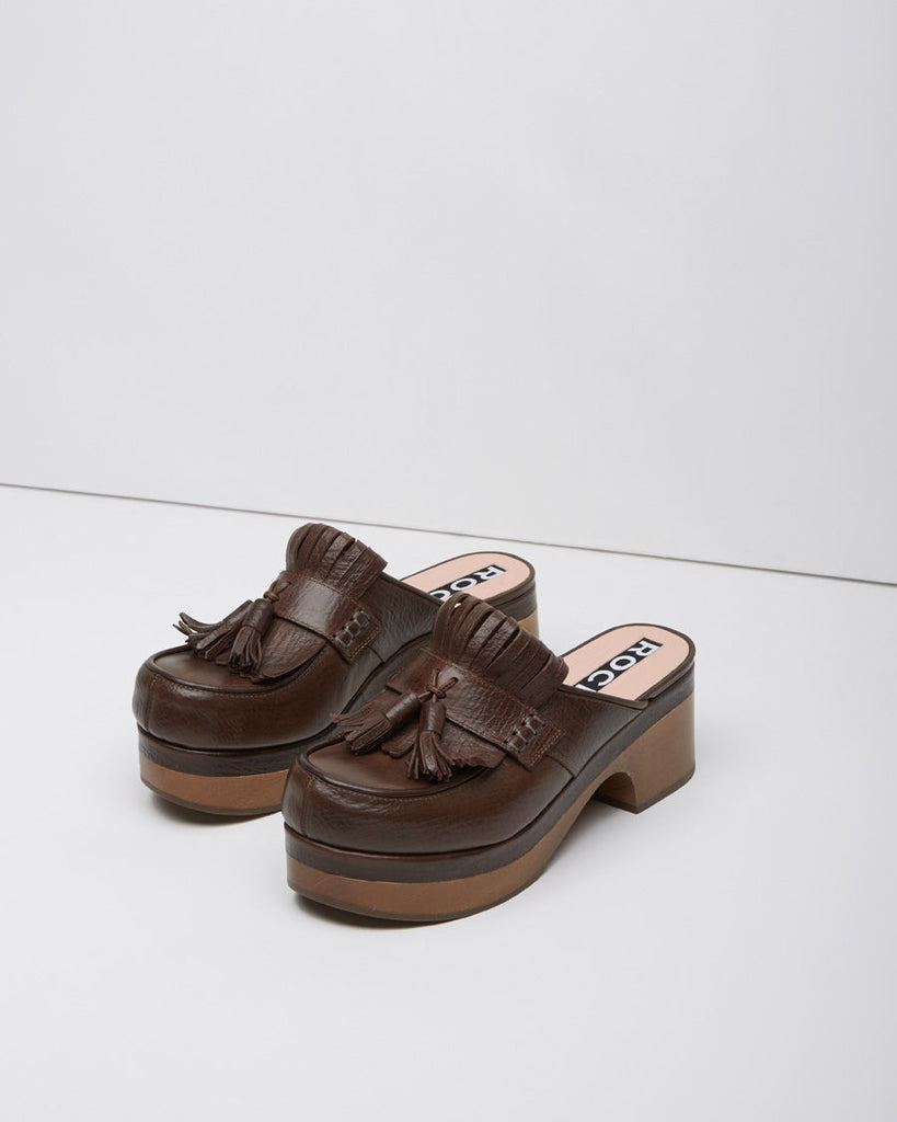Kilted Tassel Loafer Clog