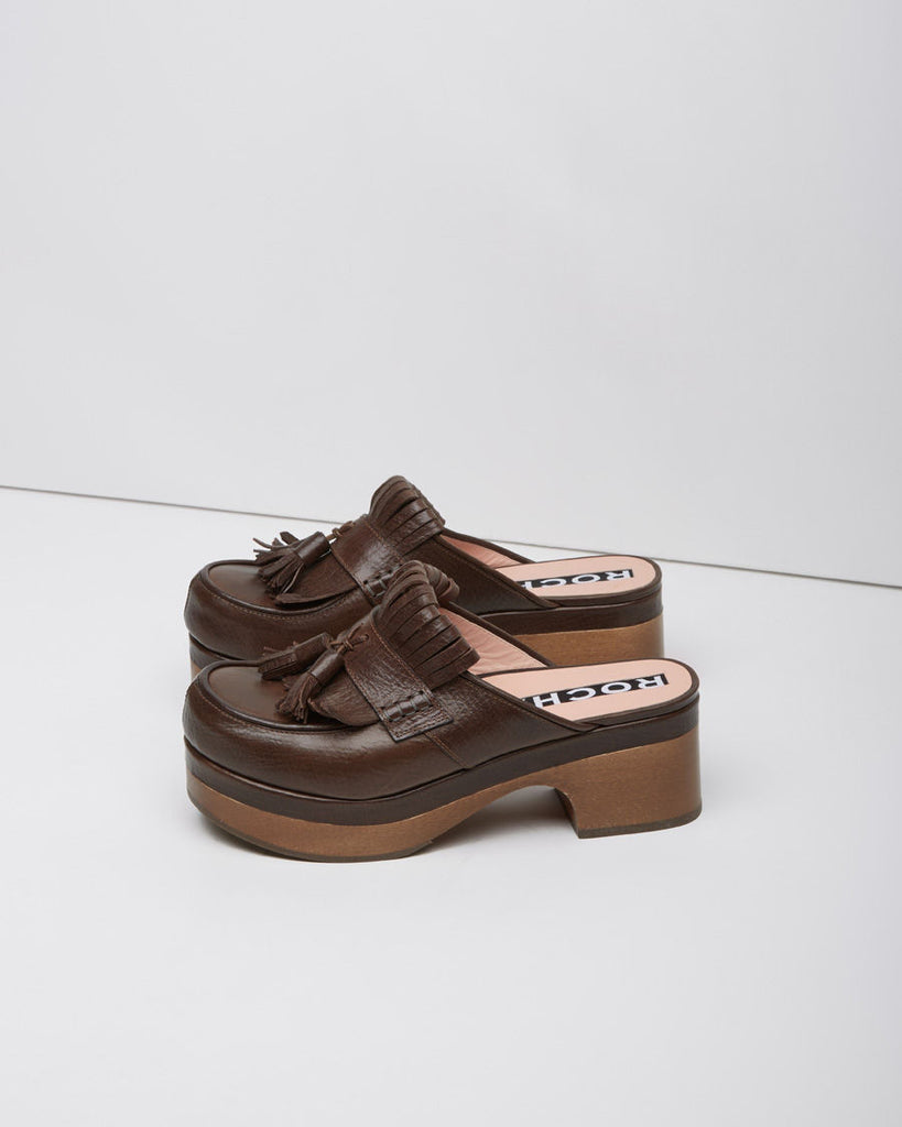 Kilted Tassel Loafer Clog