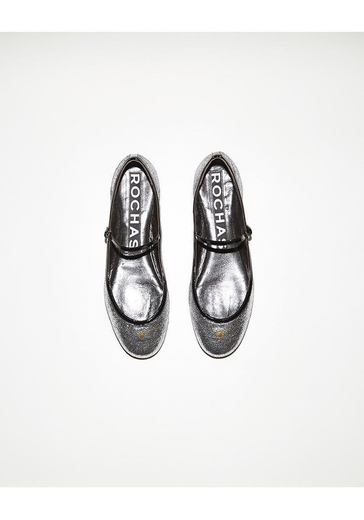 Metallic Mary Jane Flat