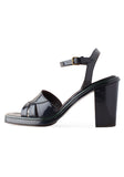Patent Sandal with Heel