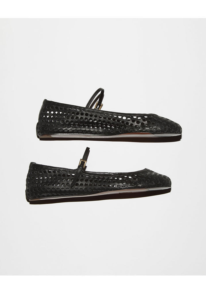 Perforated Mary Jane Flat