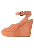 Suede Platform Wedge Sandal