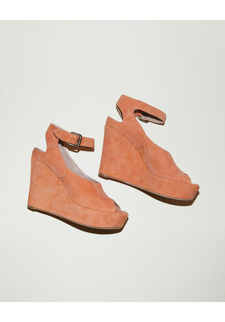 Suede Platform Wedge Sandal