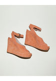 Suede Platform Wedge Sandal