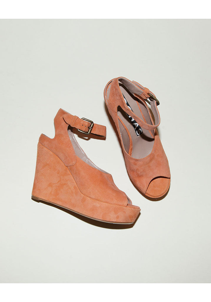 Suede Platform Wedge Sandal