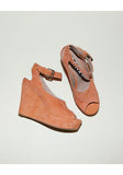 Suede Platform Wedge Sandal