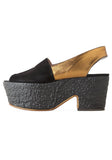 Textured Platform Slingback