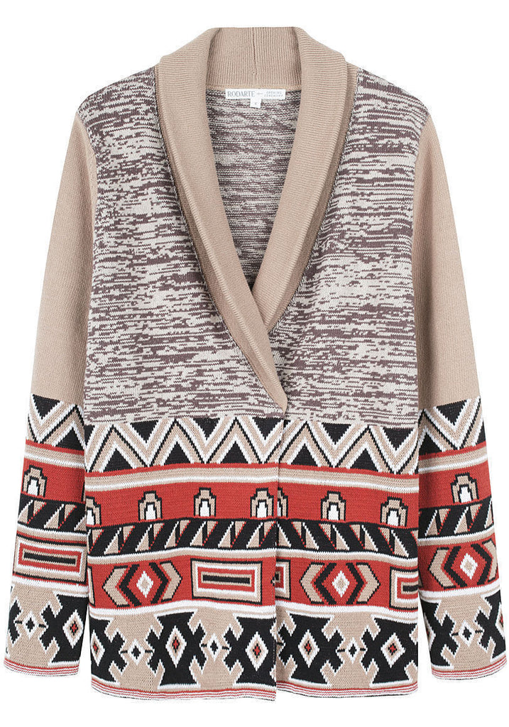 Aztec Intarsia Cardigan