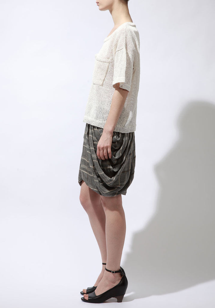 Draped Gauzy Skirt