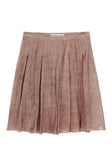 Pleated Metallic Skirt