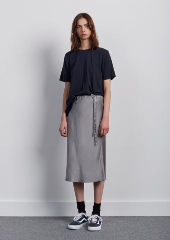 Silk Drawstring Skirt