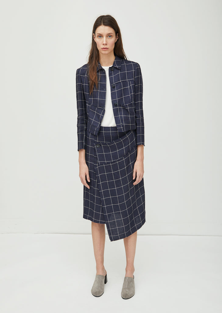 Harleth Li Check Wrap Skirt