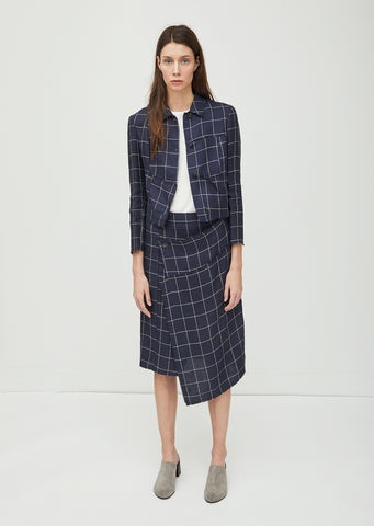 Harleth Li Check Wrap Skirt