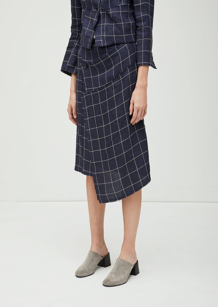 Harleth Li Check Wrap Skirt