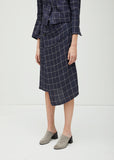 Harleth Li Check Wrap Skirt