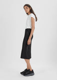 Satin Straight Midi Skirt