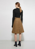Twill Pleat Skirt