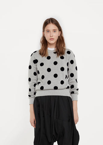 Polka Dot Fleece Sweatshirt