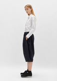 Wool Gabardine Drawstring Pant