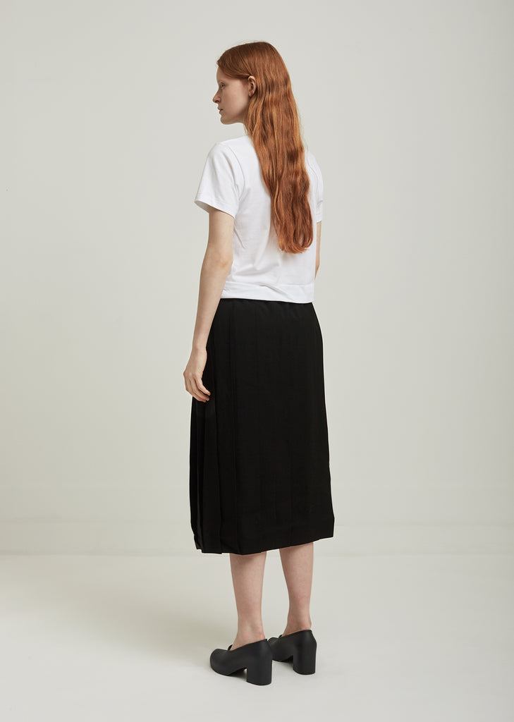 Mohair Wool Tropical Formal Pleated Skirt