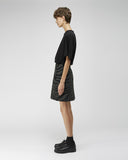 Zebra Print Woolen Mini Skirt